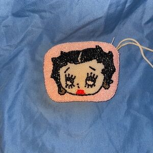 Sequin beaded Betty boop coin purse